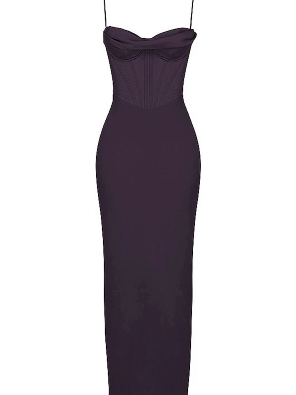 Elegant Purple Corset-Style Maxi Dress - Picture 3 of 5